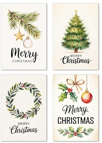 Edition Seidel Set 8 (2x4) exklusive Premium Weihnachtskarten mit Umschlag. Doppelkarten/Klappkarten mit Briefumschlag. Karte Postkarte Grußkarte Weihnachtspostkarte Weihnachten Xmas englisch