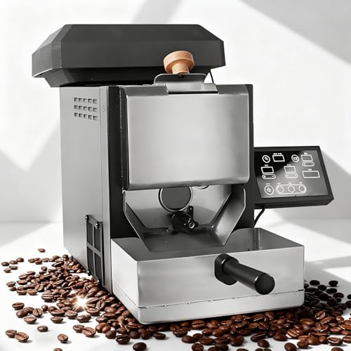 RoyceBee Automatic Coffee Bean Roaster with Digital Control Panel, Electric Roaster for Home Use, Adjustable Temperature & Built-in Chaff Collector, Roast Coffee, Nuts