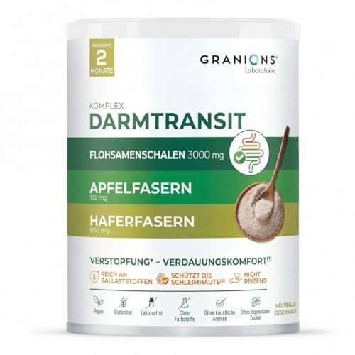Psyllium Transit Granions - Constipation, Confort Digestif - Fibres - 290 g | Psyllium 3 g, Fibres De Pomme Et Avoine, Vitamine B2 - Transit, Constipation Et Confort Digestif - Sans Gluten 290 g