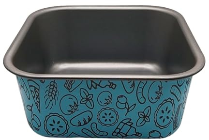 OPIROS Mini Teglia In Alluminio Antiaderente Per Cotture In Friggitrice Ad Aria Airfryer E Forno (Quadrato C/Bordo Alto)