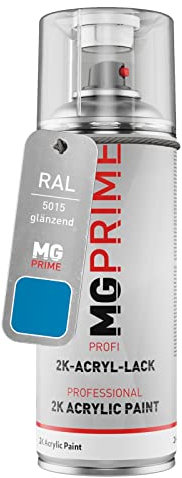MG PRIME RAL 5015 Himmelblau/Sky blue glänzend 2K Acryl Spraydose Sprühdose 400 ml schnelltrocknend