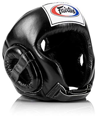 Fairtex Full Head Guard | Premium Handcrafted Headgear with 3-Layer Padding| Lightweight | Sleek Design for Optimal Movement | Extra Protection | Secure Fit with Adjustable Straps (Back-Medium)