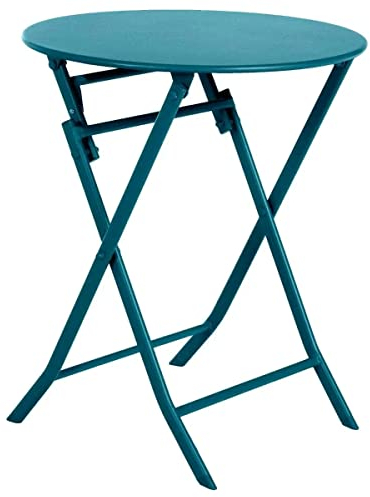 Hespéride - Runder klappbarer Gartentisch Greensboro Blaugrün - 2 Plätze - Blaue Ente