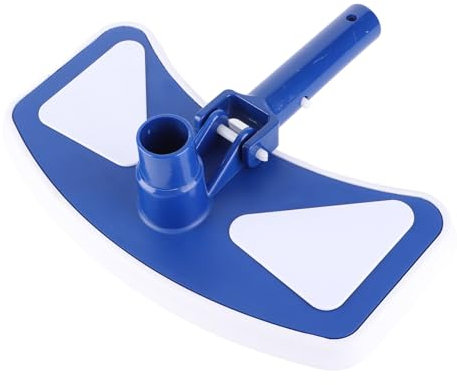 Asixxsix Pool Vacuum Head Brush, 12'' Swimming Pool Curved Blue Suction Vacuum Head Brush