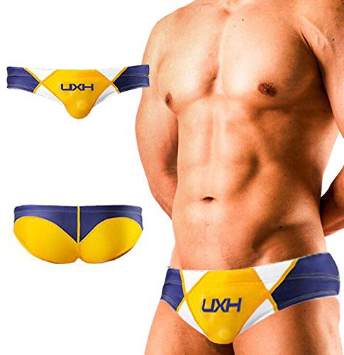 UXH New Sexy Men Swimwear Low Waist Swim Briefs Brazilian Cut Swimsuit Sports Surf Men Board Boxers