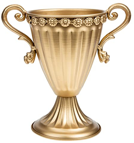 Happyyami Goldene Blumenvase Bodenvase Groß 70cm Tischdekoration Kranzständer Blumenst?nder Bodenvase Für Pitcher Vase Terracotta Blumentopf Wohnkultur Jahrgang Blumentisch Eisen