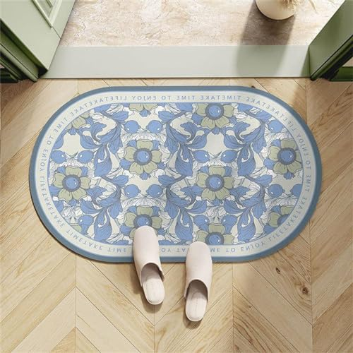 Absorbierender Badematte Badezimmerteppich Badteppich Badvorleger, Waschbarer Rutschfeste FußMatten, Super Absorbierende Schnelltrocknende Badematte füR Badewanne, Duschraum, KüChe 70x120cm, Lila