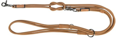 TRIXIE Hundeleine aus Leder BE Nordic V-Leine Leder XS-L, 2,00 m ø 8 mm in Sand - umweltfreundliche Hundeleine mit nordischem Charme - für sehr kleine bis große Hunde - 17471