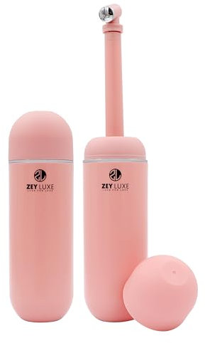 ZEY LUXE Portable Bidet for Travel – 380ml (12.8oz) Peri Bottle for Postpartum Care – Handheld Personal Hygiene Sprayer for Women & Men – Leak-Proof, Perineal & Hemorrhoid Cleansing, Pink