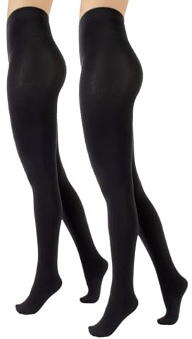Cette PACK 1/2 PAIRES – Collant thermique, collant opaque, collant chaud molletonné, intérieur polaire, collant d’hiver | 300 DEN | Noir | S/M, M/L, L/XL, XXL, 3XL (S-M, 2 X Noir)