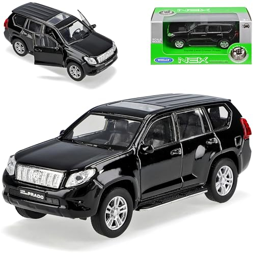 Welly T*o*y*o*t*a Landcruiser 5 Türer Schwarz J15 Ab 2009 ca 1/43 1/36-1/46 Modell Auto mit individiuellem Wunschkennzeichen