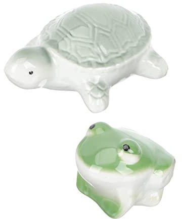 FRCOLOR 2St Schwimmtiere aus Keramik Aquarium Dekoration aquaristik zubehör Meeresspielzeug Keramik-Statue miniteich deko Wohnkultur Aquarium-Ornamente Heimdekorationen