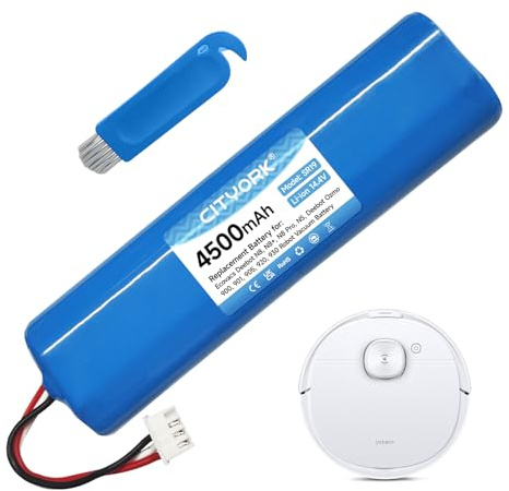 CITYORK Batteria di Ricambio per Ecovacs Deebot N8, N8+, N8 Pro, N8 Pro+, N5 Home, Batteria di ricambio Deebot Ozmo 900, Ozmo 901, Ozmo 905, Ozmo 920, Ozmo 930,Ozmo 937-14,4V/4500mAh