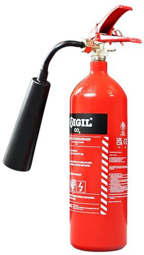 CO2 Fire Extinguisher 2 kg – Fire Extinguisher for Class B Fires - 34B Rating – Extinguisher for Electrical & Flammable Liquid Fires - Comes with 5-Year Warranty