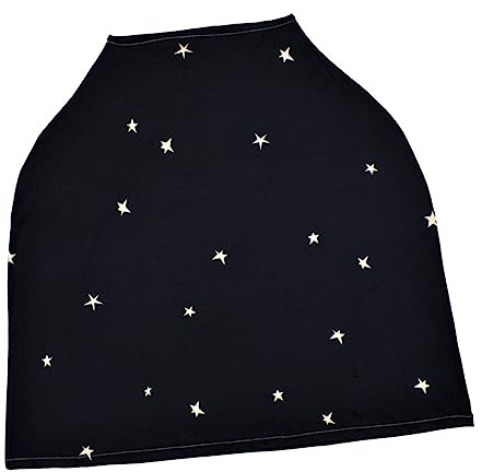 Schwarzer Stillschal, Polyester Spandex, Atmungsaktiv, Leicht | Multifunktional für Shopping und Stillen, Schützt, als Kinderwagenbezug und Autositzverdeck