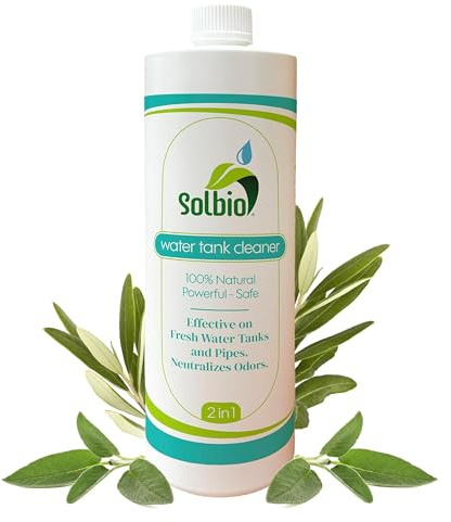Solbio Clean-Water Tank Cleaner & Sanitiser (1L) - Natural, Eco-Friendly | Natural descaling and sanitising, eco-friendly, safe for drinking water systems, ideal for caravans and motorhomes, removes