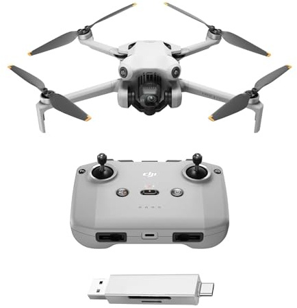 DJI Mini 4 Pro (con DJI RC-N2) Bundle, Mini Drone Pieghevole con Fotocamera HDR in 4K, Meno di 249 g, Autonomia di Volo di 34 Min. Distanza di Trasmissione Video 20 km