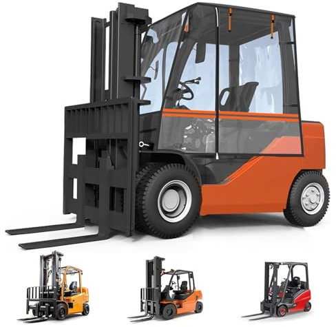 Jiawu Copertura del Carrello Elevatore, Copertura Trasparente della Cabina del Carrello Elevatore Universale, Copertura del Carrello Elevatore per Pioggia, Protezione UV Tutto Il Tempo