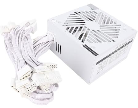 Bewinner Fuente de Alimentación ATX de Computadora de 700W con Ventilador de 120 Mm, ATX Semi Modular Fower Fuente de Soporte Soporte de Cableado