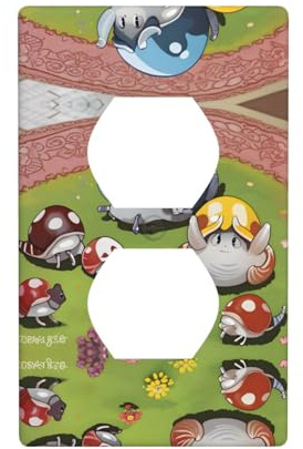 Phayah Family Of Four Littl Plaque de prise de courant pour interrupteur duplex pour cuisine, salle de bain, chambre à coucher, décoration de ferme