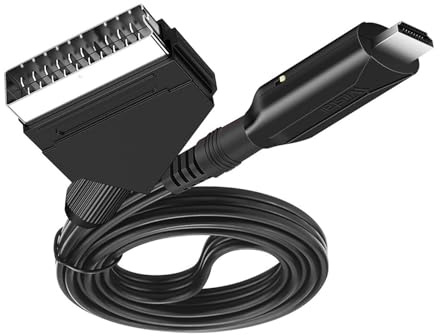KNNGZTSSR Cavo di conversione Monitor Cavo convertitore Audio Video Compatibile con Scart a HDMI Cavo Adattatore da 1 m for Accessori HDTV Dvd STB Linea di conversione Display Plug And Play