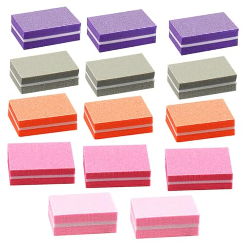 HONMEET 50 Stück Teiliges Nagelpuffer Hochwertigem Schwamm Vielseitige Nagelfeilen für Maniküre und Pediküre Effizienter Polierblock für Acryl Naturnägel für Heim Salonpflege