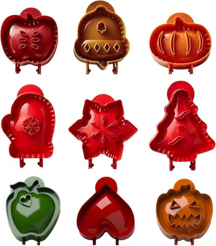 Holiday Mini Pie Mould, Mini Cake Mould, Christmas One-Press Hand Pie Maker, Christmas Biscuit Moulds, Hand Cake Moulds, Festive Autumn Bags, Cake Moulds, Baking for Party Pastry Baking