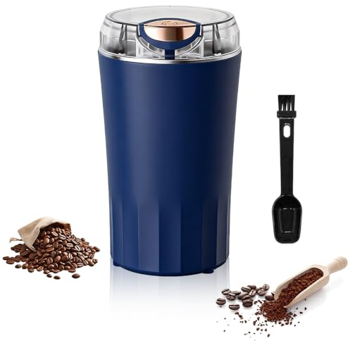 Electric Coffee Grinder, SGZIOO Coffee Bean Grinder with Stainless Steel Blades, 80g Capacity, Spice Grinder Electric for Coffee Bean, Dried Spice, Pepper, Nuts, Grain, Coffee Grinders Electric