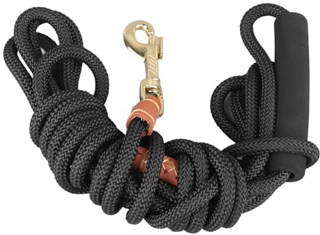 Rcniso Hundkoppel, Elastiskt med Stark Belastningskapacitet Hunddragrep Förlängt Metallspänne i Nylon med Bekvämt Handtag för Utomhusbruk