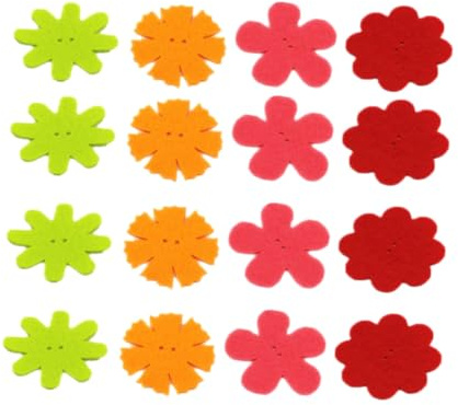 Housoutil Fiori da Incollare o Infilare Non Tessuto Colorati per 140 Decorazioni Floreali Colore Casuale per Biglietti D'invito e Decorazioni Casa