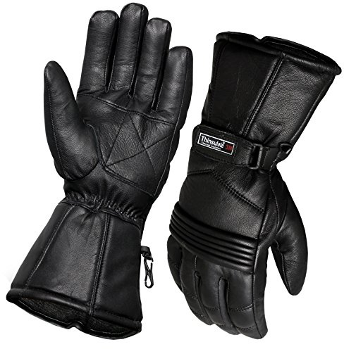 NORMAN Thermal Motorbike Motorcycle Leather Gloves Waterproof Protection Winter Summer (L)