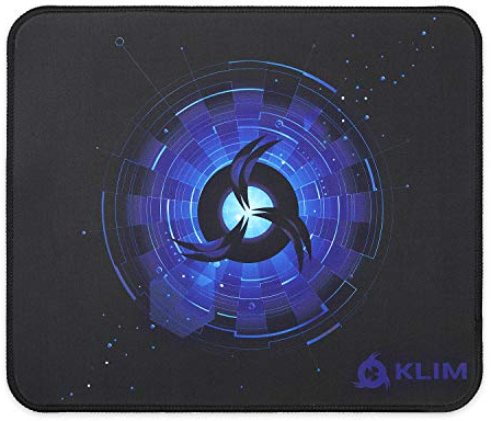 KLIM Mousepad M - Superficie Estesa - Tappetino per Mouse da Gaming Medium - Base in Gomma Antiscivolo - Superficie Testurizzata ad Alta Precisione - 320 x 270 x 4 mm - Blu