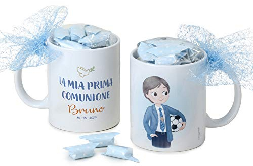 Mopec GD651.5 Tasse La MIA Première Communion Garçon 7 Bonbons Porcelaine