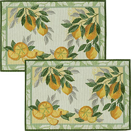 Sander Tischset Lemon 2er-Pack Gobelin gelb-grün Größe 32x48 cm