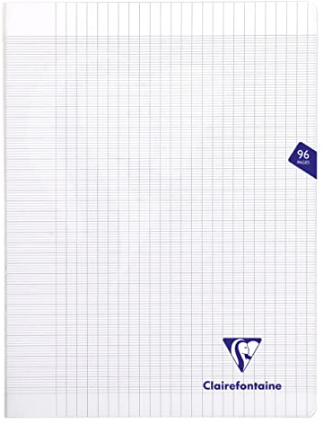 Clairefontaine 393361C - Packung mit 10 Heften Mimesys DIN A4+, 24x32cm, 48 Blatt Französische Lineatur, 90g, Einband PP, Transparent, 1 Pack