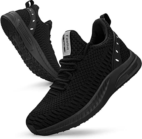 Feethit Donna Scarpe da Corsa Scarpe da Ginnastica Scarpe Sportive Scarpe da Ginnastica Scarpe da Passeggio Leggere e Traspiranti Fitness all'aperto Scarpe Sportive da Jogging 39 Nero