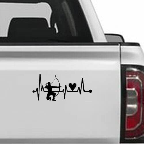 myrockshirt Bogen Bogenschießen Herzschlag Leidenschaft Hobby 30 cm Aufkleber Sticker FREIE Farbwahl Autoaufkleber Wandtattoo
