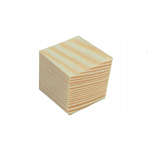 Wooden World 10 x Würfel aus Holz mit einfachen Würfeln Würfelwürfel Blank Plain Unlaint Wood Six Sided 40 mm
