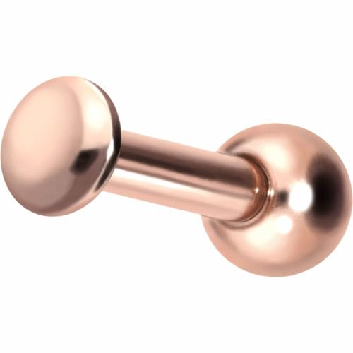 PIERCINGLINE Titan Ohrpiercing mit Innengewinde | FLACHE DISC | Piercing Ohr Helix Tragus Lobe | Farb & Größenauswahl