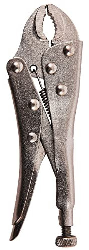 Mr. Gadget's Solutions® 5'' Locking Grip Plier, Curved Jaw with Serrated Grooves for Better Grip