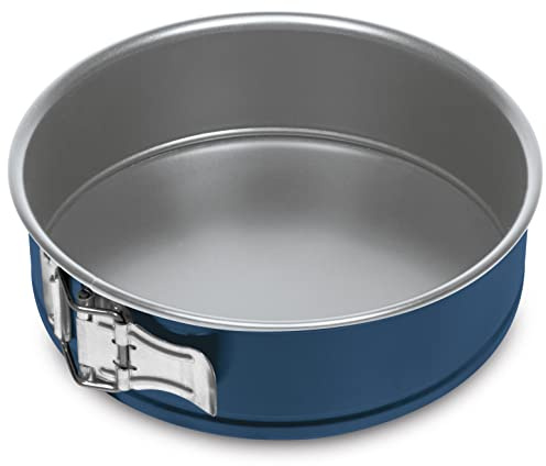 Guardini, molde desmontable de 1 fondo Ø 18 cm, Acero producido con emisiones reducidas de CO2 con nuevo revestimiento libre de PFAS, Gris/Azul, Made in Italy, Línea XBake