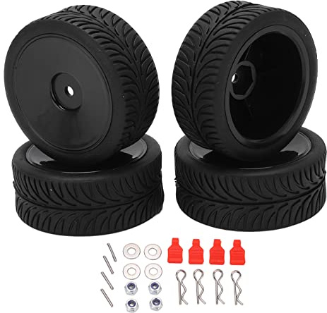 VGEBY RC-Reifen, 4 Stück RC-Gummireifen, 65 Mm, Geschlossene Reifen, Bogenmuster für WLToys 144001 1/14 RC Off-Road-Fahrzeug, #311, VGEBY18XDO6EN04