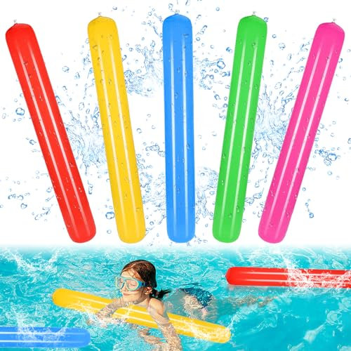 5 Pezzi Noodle Piscina Gonfiabile, 105 cm Tubo Galleggiante Piscina per bambini e adulti, Tagliatelle Da Piscina Per Principianti, Adatto per Parco Acquatico sulla Spiaggia