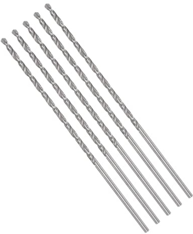 CoCud 5pcs Barrenas de Taladro Extra Larga Corte D 1.7mm Vástago 0.07 L 3 | Barrenas de Acero de Alta Velocidad, para Metal Madera Plástico