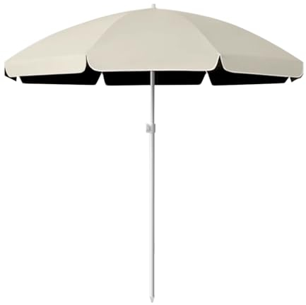 Ombrellone Da Spiaggia Piccolo, Portatile, Ombrellone Da Giardino, Ombrellone Da Esterno Antivento Con Borsa Da Trasporto, Palo In Acciaio, Per Patio, Cortile, Piscina, Tavolo Da Mercato(Color:Beige)