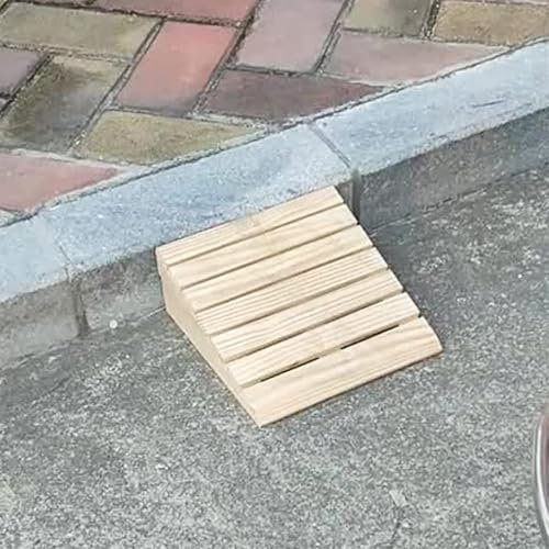 Schwellenrampe aus Holz, Einstiegsrampe für Rollstühle, tragbare rutschfeste Brücke, Übergangs-Schwellenrampe für Zuhause, Stufen, Türen, Treppen (30,8 x 30 x 8 cm)
