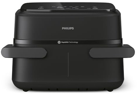 Philips Airfryer 1000 Series Flexible Basket - 7,1 L Fassungsvermögen, RapidAir-Technologie, 10 Kochfunktionen, 90% weniger Fett, kompaktes Design, HomeID-Rezept-App (NA154/00)