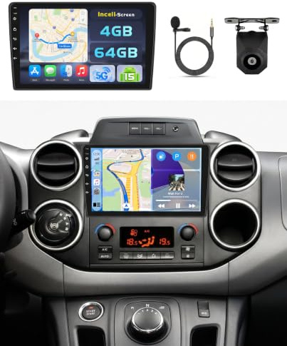 bilradio citroen berlingo peugeot partner 2008 2009 2010 2011 2012 2013 2014 2015 2016 2017 2018 2019 radio citroen berlingo peugeot partner carplay berlingo peug partner skärm partner citroen berotro