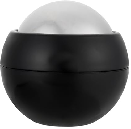 Tragbarer Massageball mit Kalt und Warmfunktion für Yoga und Fitness | Abs und Edelstahl, Ergonomische Form, zur Muskelentspannung, Schwarz, für Reise und Sportmassage