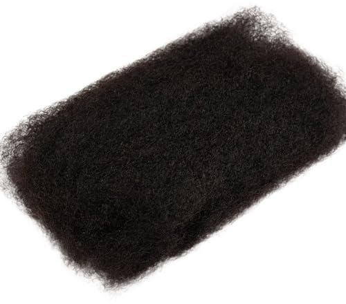 Utilisation quotidienne Cheveux humains Afro Kinkys en vrac for tressage, 50 g/paquet, extensions de cheveux humains en vrac for Microlocs(Natural Color,12inch)